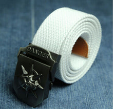 Canvas Belt Metal Skull Tactics Woven Belt - Bachelor Hut