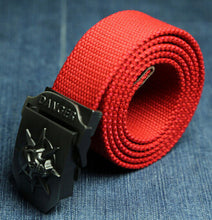 Canvas Belt Metal Skull Tactics Woven Belt - Bachelor Hut