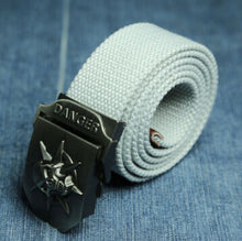 Canvas Belt Metal Skull Tactics Woven Belt - Bachelor Hut