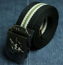 Canvas Belt Metal Skull Tactics Woven Belt - Bachelor Hut