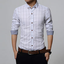 Checkered Slim Fit Long Sleeve Plain Shirt - Bachelor Hut