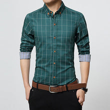 Checkered Slim Fit Long Sleeve Plain Shirt - Bachelor Hut