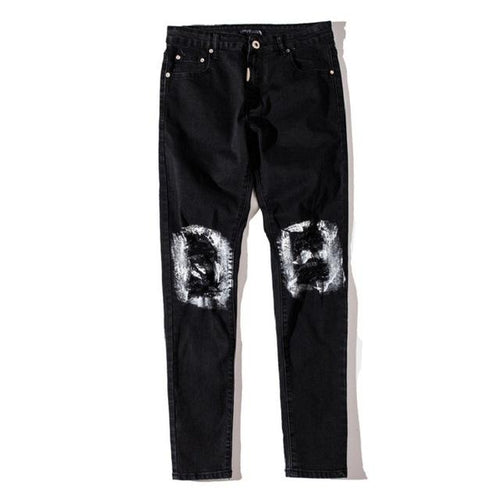 Knee dipped jeans