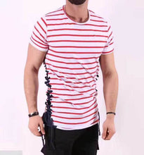 Knotted striped t-shirt