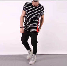 Knotted striped t-shirt