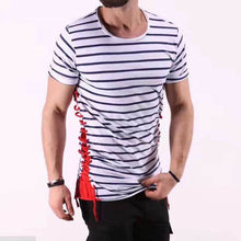Knotted striped t-shirt