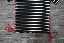 Knotted striped t-shirt