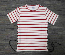 Knotted striped t-shirt