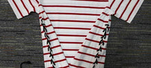 Knotted striped t-shirt
