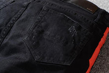 Red track jeans