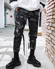 Strapped camo pants