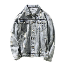 Floral blocks denim jacket