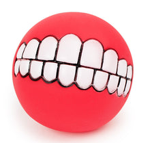 Funny Pets Dog Puppy Cat Ball Teeth Toy PVC Chew Sound Dogs Play Fetching Squeak Toys Pet Supplies